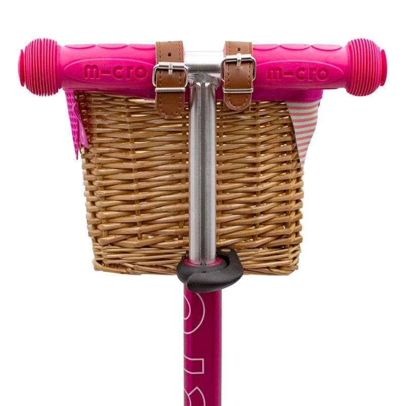 Micro Scooter Eco Wicker Basket - Pink